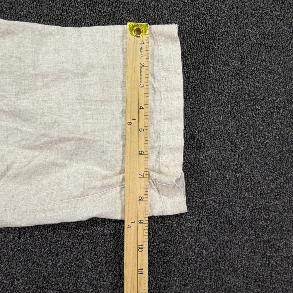 Tasso Elba Linen Pants Mens 38x30 Island Beige Relaxed Drawstring EUC